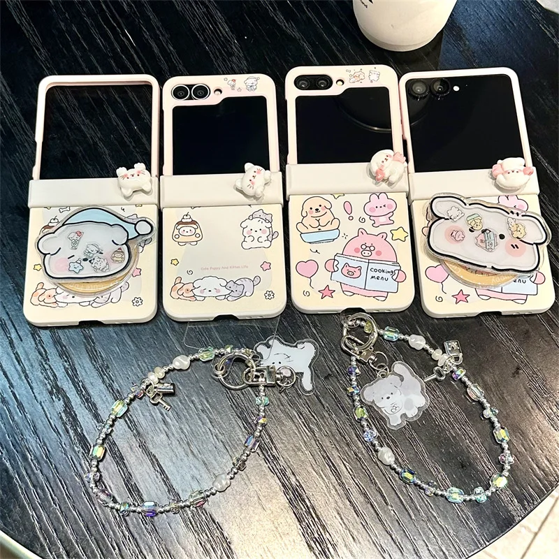 

Cute Cartoon Pig for Samsung Galaxy Z Flip 7 6 5 4 Protective Back Cover for ZFlip5 ZFlip6 ZFlip7 Case Shell