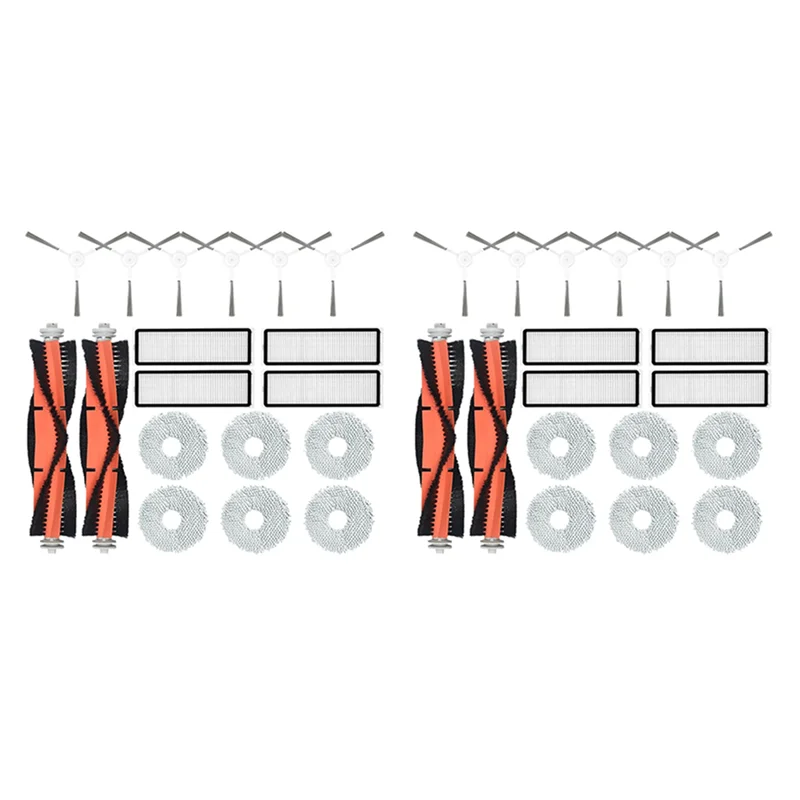 

ABJN-36PCS для робота-пылесоса Xiaomi S10+ / S10 Plus: основная и боковые щетки, HEPA-фильтр, тряпка для влажной уборки, запчасти и аксессуары