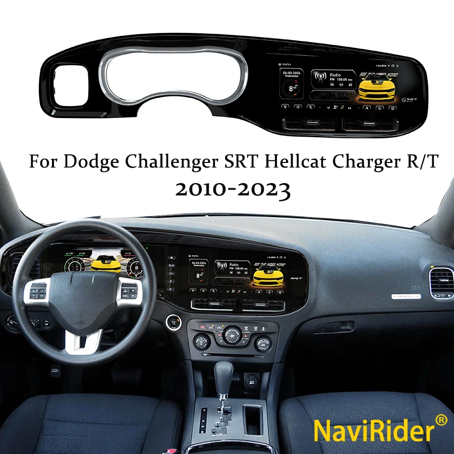 Android For Dodge Challenger Charger SRT Hellcat 2010-2024 Car Radio Video Multimedia Player Stereo GPS Navigation Head Unit DSP