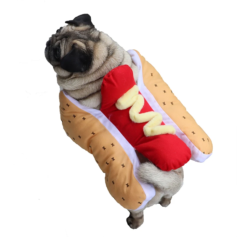 Bild 5: Weihnachten Halloween Haustier Burger Lustige Kleidung Welpen Schneemann Transformation Outfit Kleiner Mittelgroßer Hund Clown Rollenspielkostüme