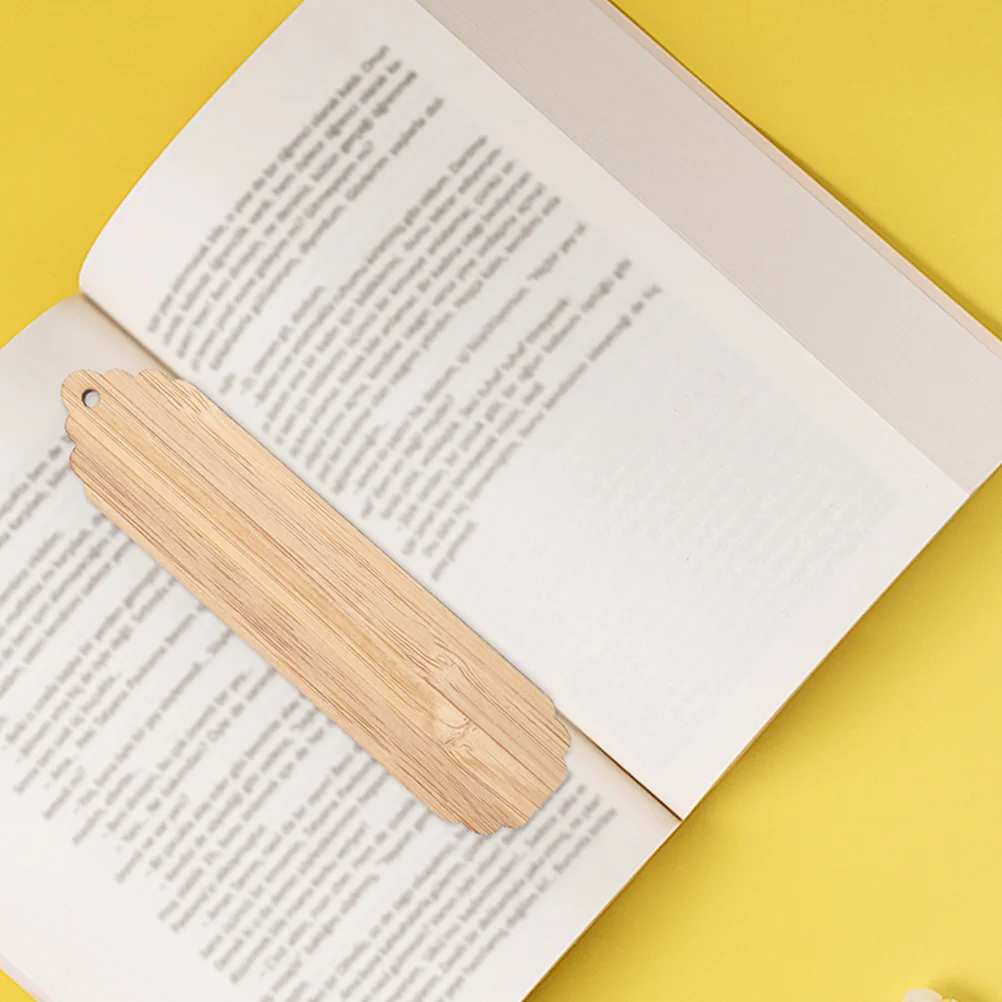 20Pcs Wooden Bookmark Blanks DIY Unfinished Rectangle Reading Markers for Adults Drawing Writing Carving Custom Decorations
