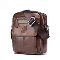 Sac messager en cuir de vachette pour homme, sacs décontractés, mini poche de grande capacité, haute qualité, entreprise initiée