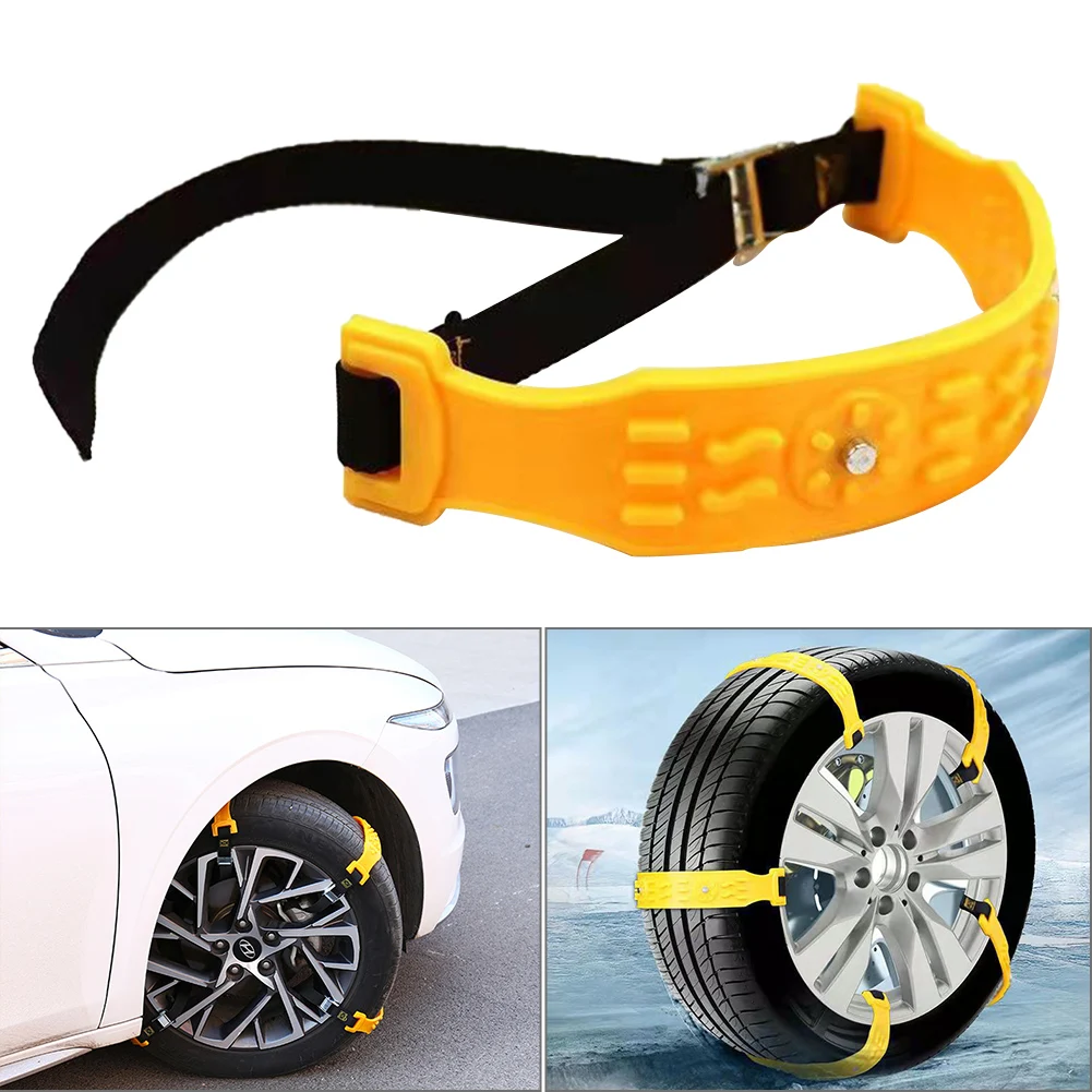 

Car Safety Emergency Slip Chain Winter Snow Auto Motorcycle Bicycle Tire Anti-skid Adjustable Anti-slip Steel Nails Car Chain
