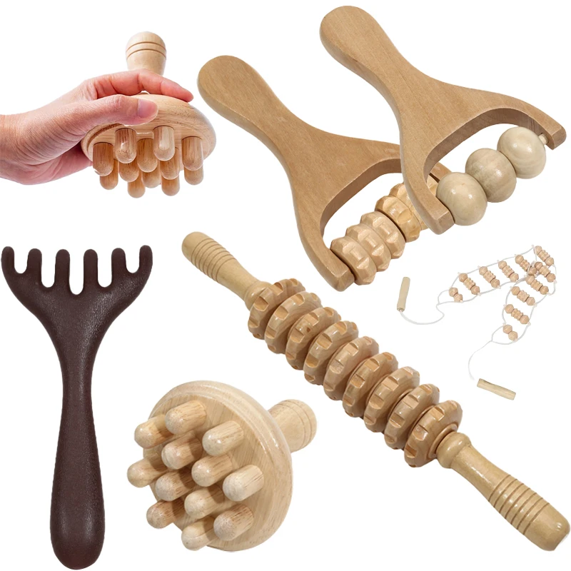 

Инструменты для массажа Wood Therapy: антицеллюлитный массажер, лимфодренажный массажер для тела, инструменты Гуаша для полного расслабления мышц и снятия боли