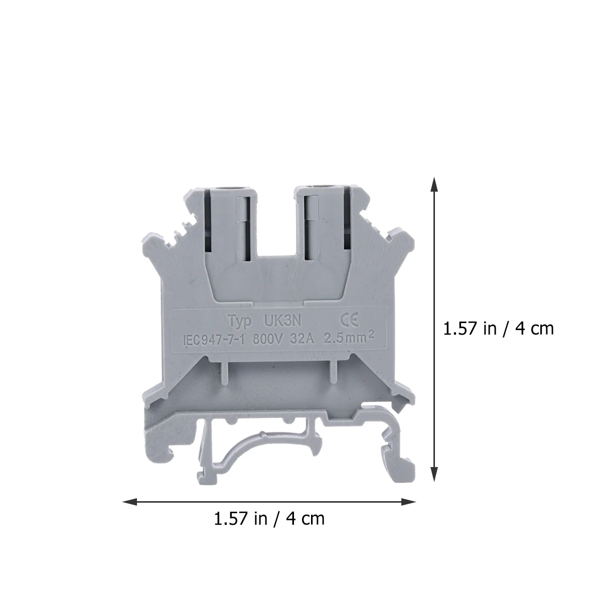 

20 pcs Track Type Terminal Block Wire Electrical Conductor Cable Connector Flame Retardant Screw Blocks High Conductivity Brass