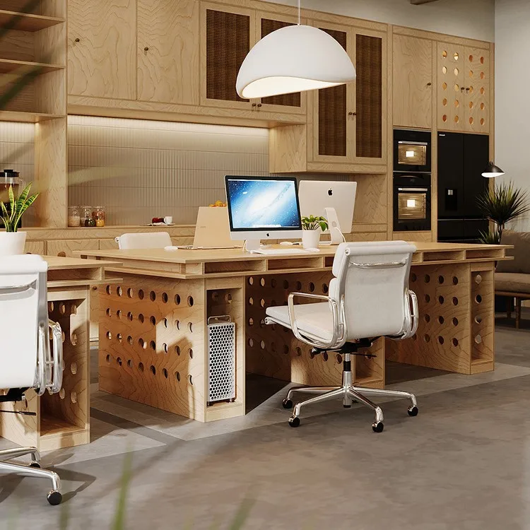 Ocean board desk Birch hole board computer desk
