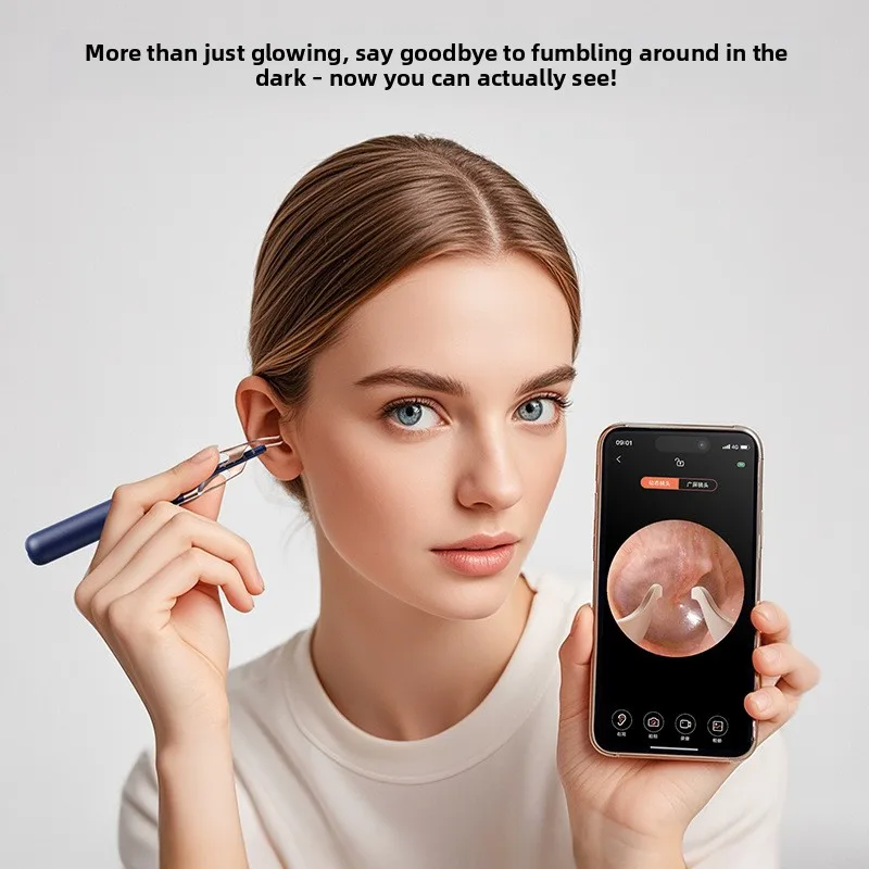 Customizable Visual Ear Wax Cleaner with HD Camera Endoscope Wireless WiFi Ear Cleaning Tool for Home Use Ear Wax Remover