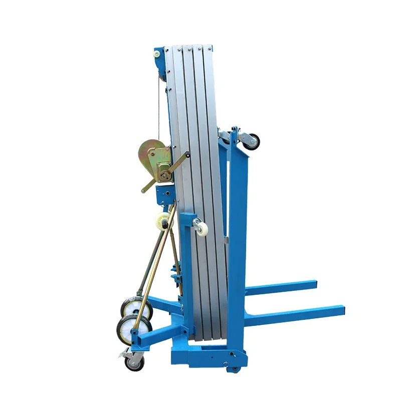 Gold SellerAluminum Vertical Lift Platform Single Mast 150kg Aerial Work Platform 6m 8m for Indoor Maintenance Repair Constructi