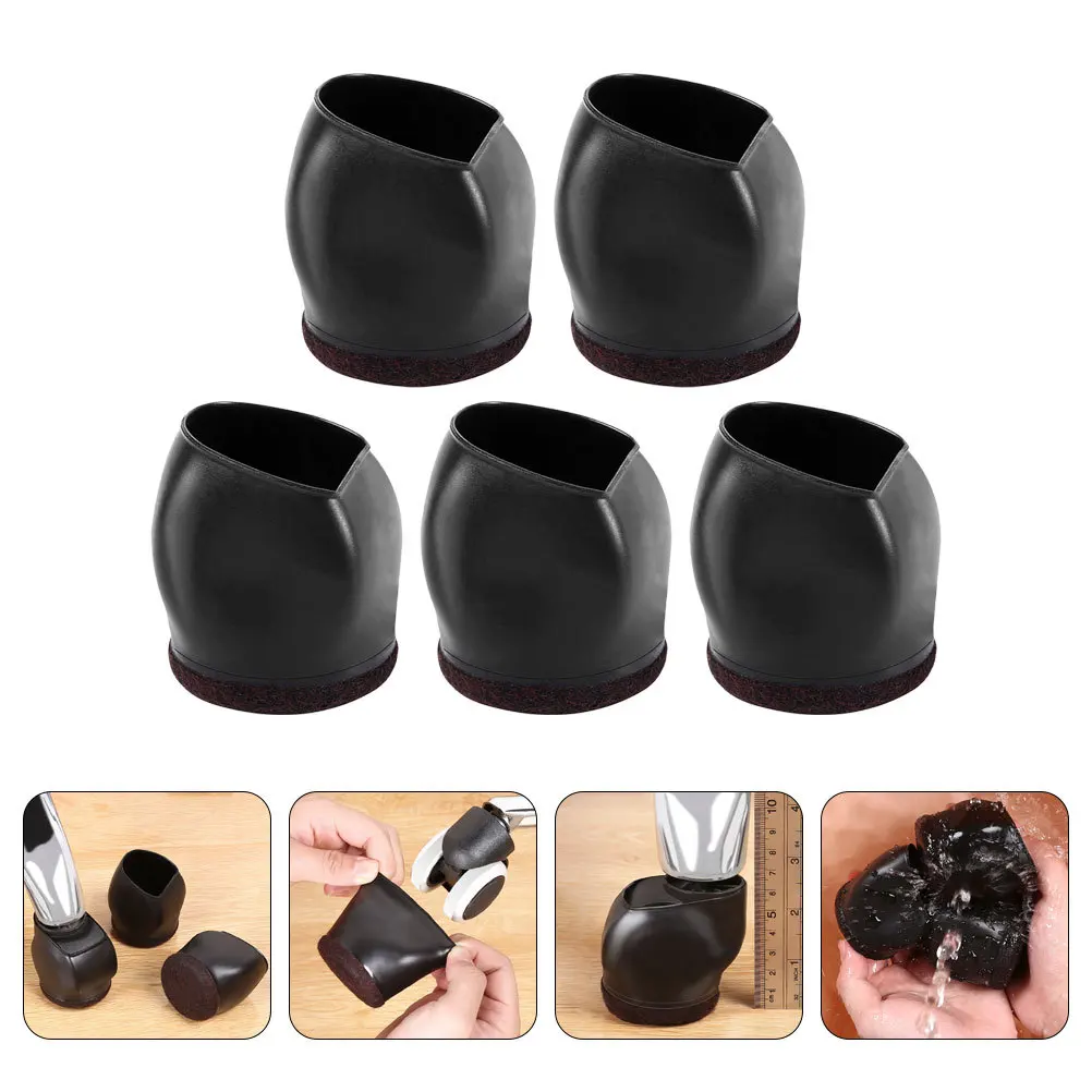 

5Pcs Chair Leg Protectors Thickened Non-Slip Furniture Leg Cover Pads for Office Chair Table Sofa Floor Protection