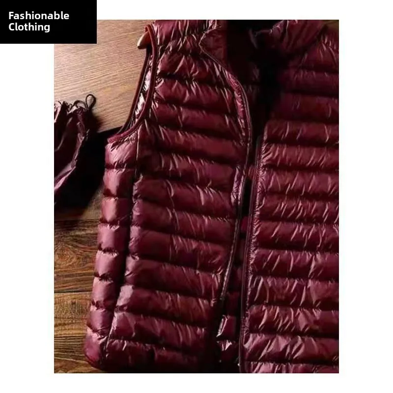 New Lightweight down Cotton Vest Men's ort Loose Faion Casual Autumn Winter New Sle inside outside Wear  Knot