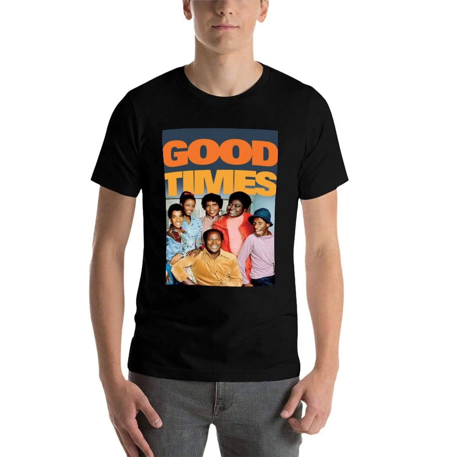 تي شيرت Good Times الكلاسيكي تي شيرت للرجال من القطن مضحك تي شيرت مطبوع حسب الطلب