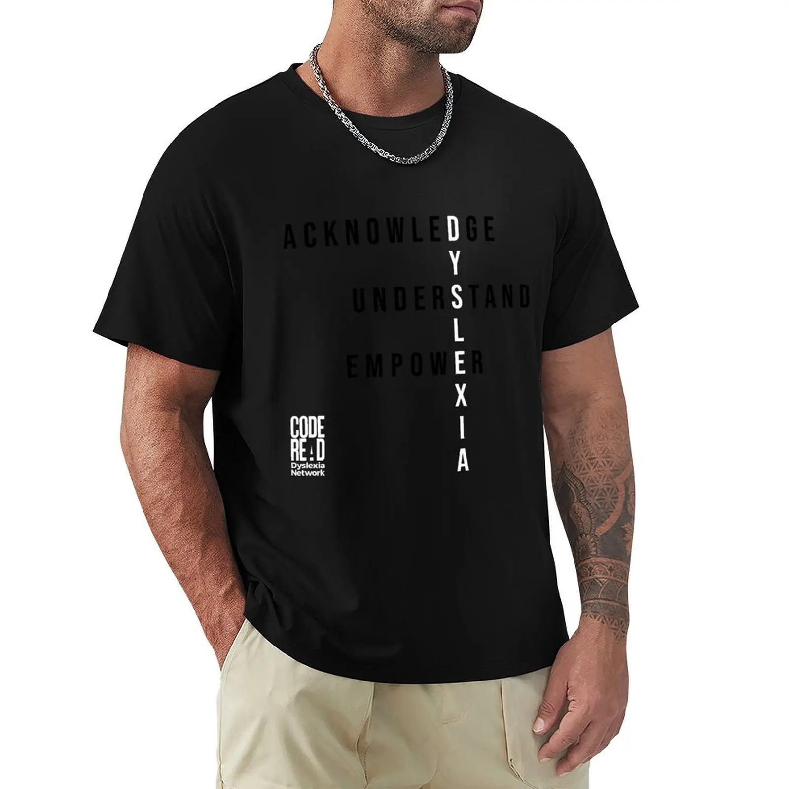 

Do It RED for Dyslexia_Red Background T-Shirt customizeds affliction shirts blanks mens graphic t-shirts big and tall