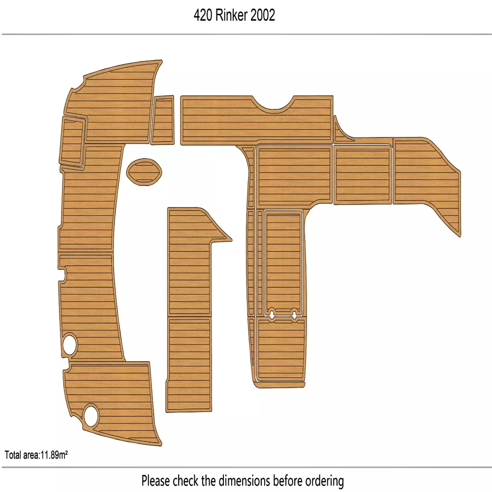 2002 Rinker 420 Cockpit swim platform 1/4