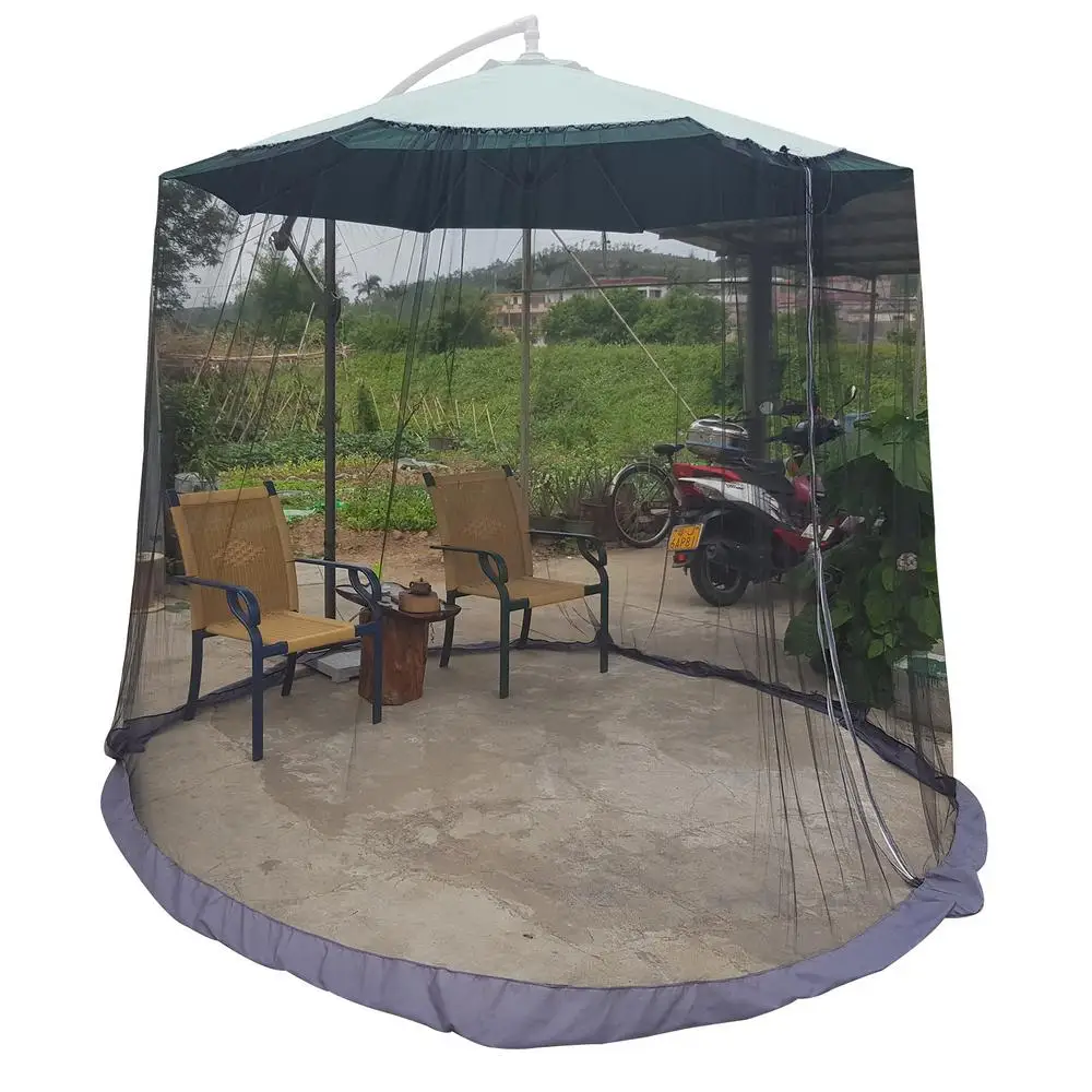 

Outdoor Garden Patio Parasol Anti-mosquito Anti-insect Mesh Canopy Curtain Beach Umbrella Adjustable Hanging Mosquito Net New