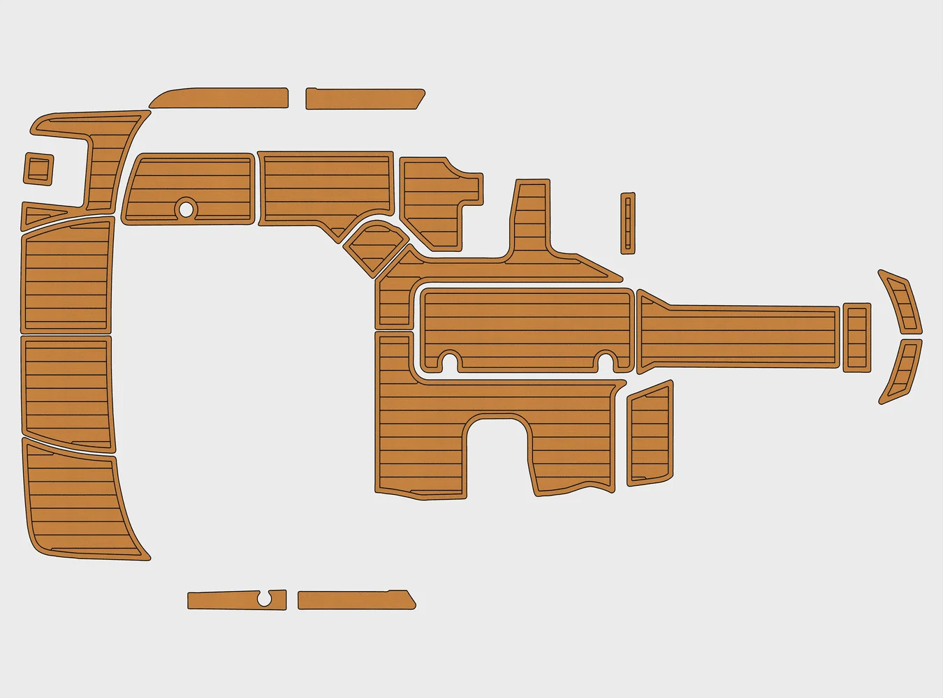 

2015-2019 Sea Ray 190 SPX Inboard 1/4" 6mm EVA foam Non-Slip PVC Teak Decking marine Mat seadek aqua carpet Marine Floor