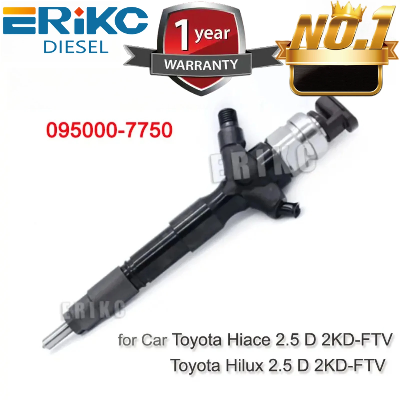 23670-30300 2367030300 inyector diésel 095000-7750 piezas de camión bomba de combustible inyector 0950007750 para Toyota Hilux 2,5 D 2KD-FTV