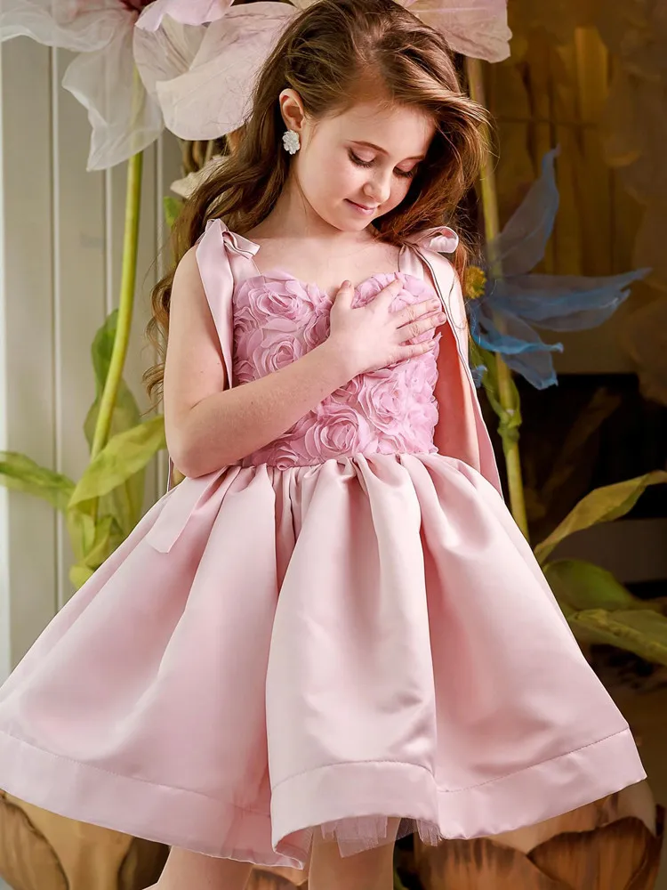 Neues Kinder-Ballkleid für Gastgeberinnen, Klavieraufführungen, Geburtstage, Hochzeiten, Blumenmädchen A5037 Großhandel Mädchen-Abendkleider – Detail 5