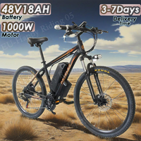 KETELES K820 E-Bike 1000W Motor 48V18AH Removable Battery 21-Speed Electric Bicycle 29-Inch Tire Off-road Mountain Electric Bike