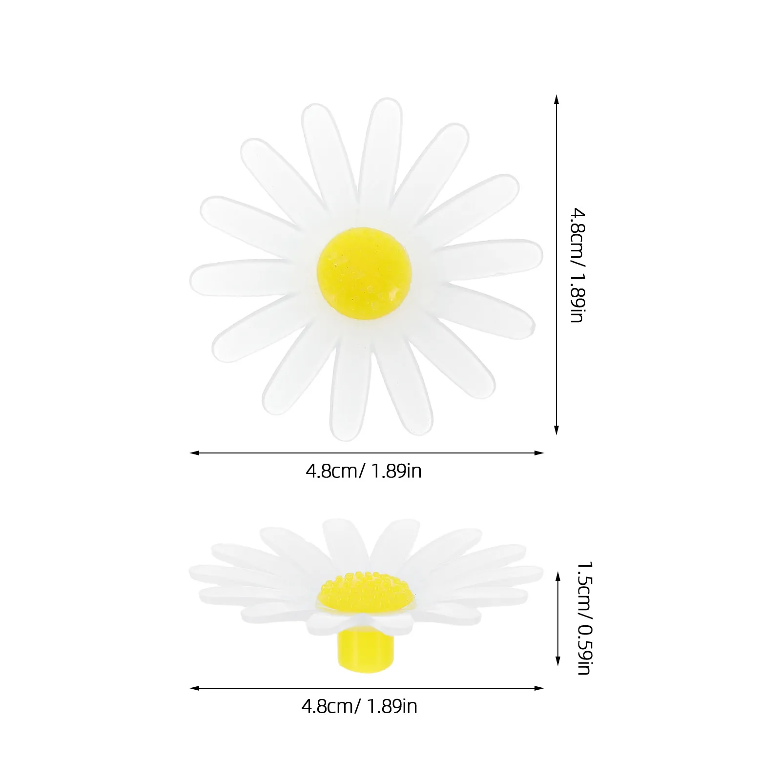 100Pcs Plastic Daisy Lamp Shade Covers for Mini LED Bulbs Decorative Flower Light Caps Fairy String Light Accessories Home Party