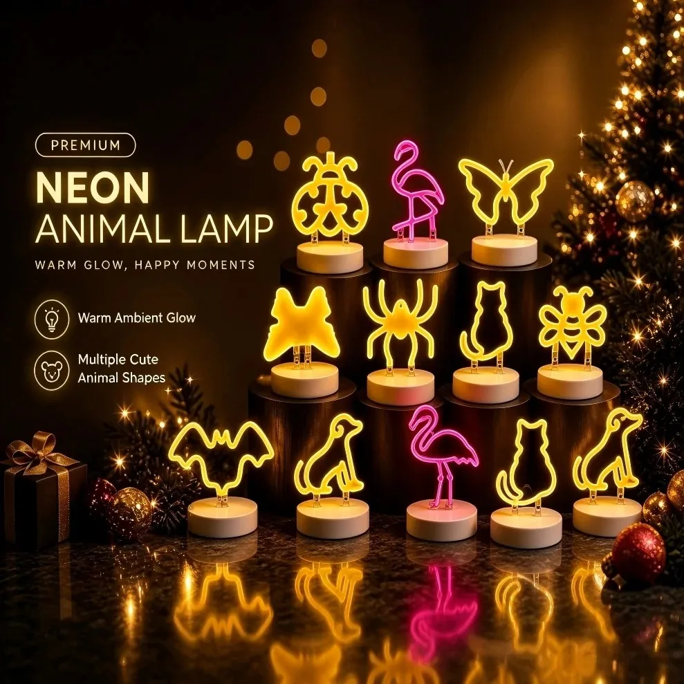DC3V LED Filament Light FPC Animal Shape Bulb RA＞90 2200K Red Pink Decorative Lamp for DIY Light String Replacement Parts
