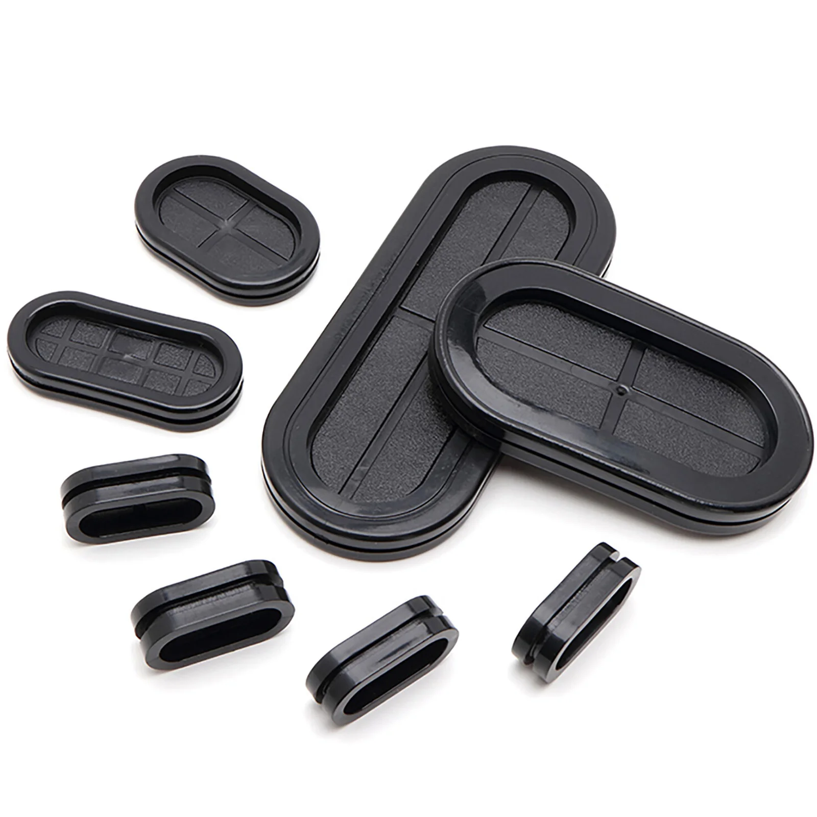 Closed Blind Oval Rubber Grommet 13-100mm, Firewall Hole Plug Insulated Cable Protector Gasket for Electrical Wiring