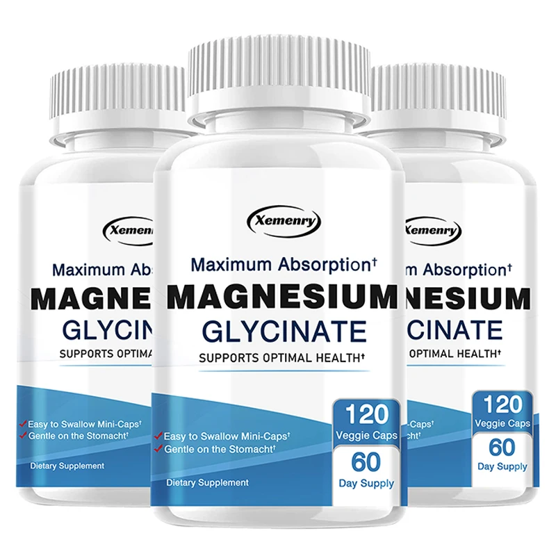 

Magnesium Glycinate Capsules - Supports Muscle, Joint and Heart Health, Promotes Natural Sleep