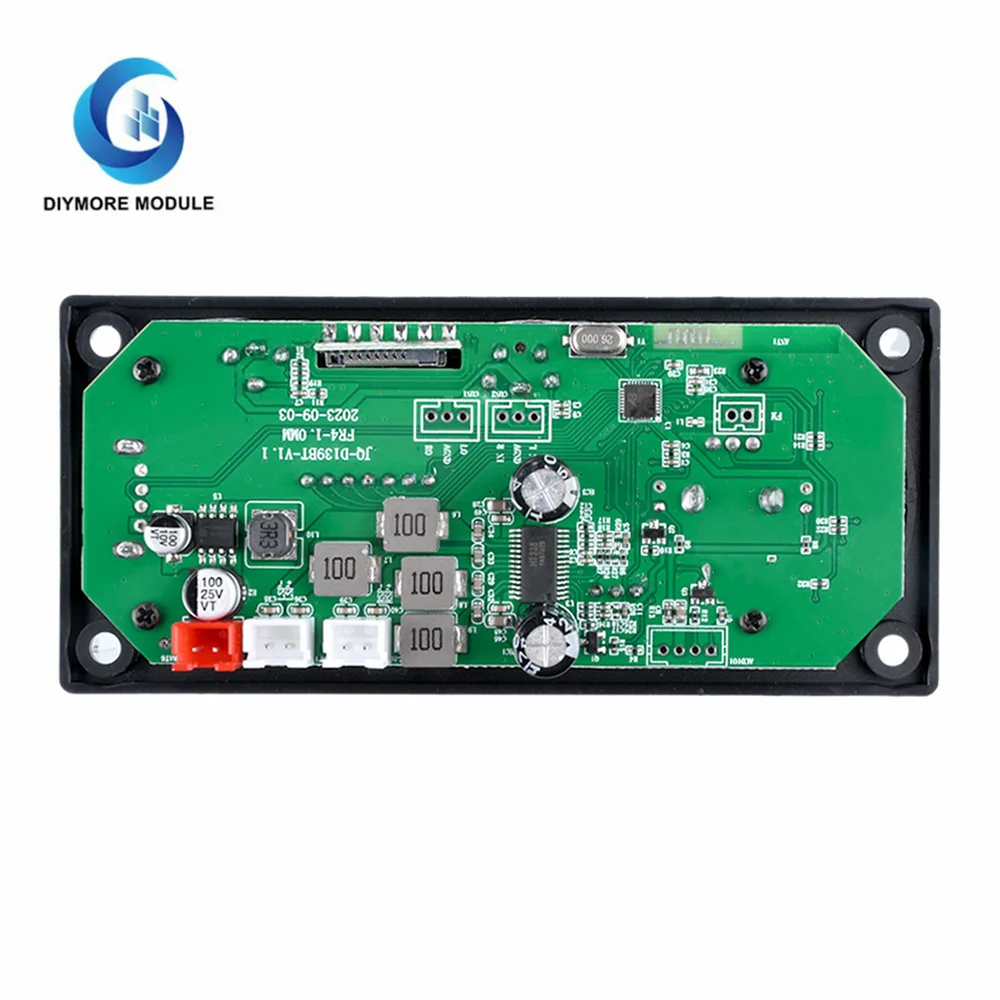 MP3 Decoder Board Audio Amplifier Board 2 * 50W Bluetooth Car Audio Motherboard With Radio Function With Microphone Socket