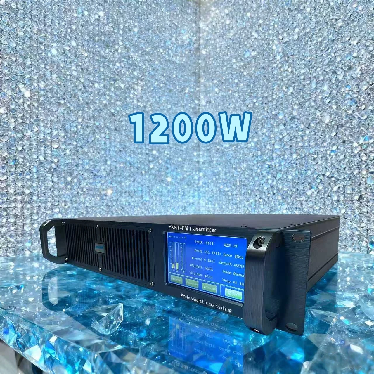 

Dual-Current 110V & 220V YXHT-1.2KW(1200W) FM Transmitter - Smart Fan Cooling, Remote Control for Churches, Airports