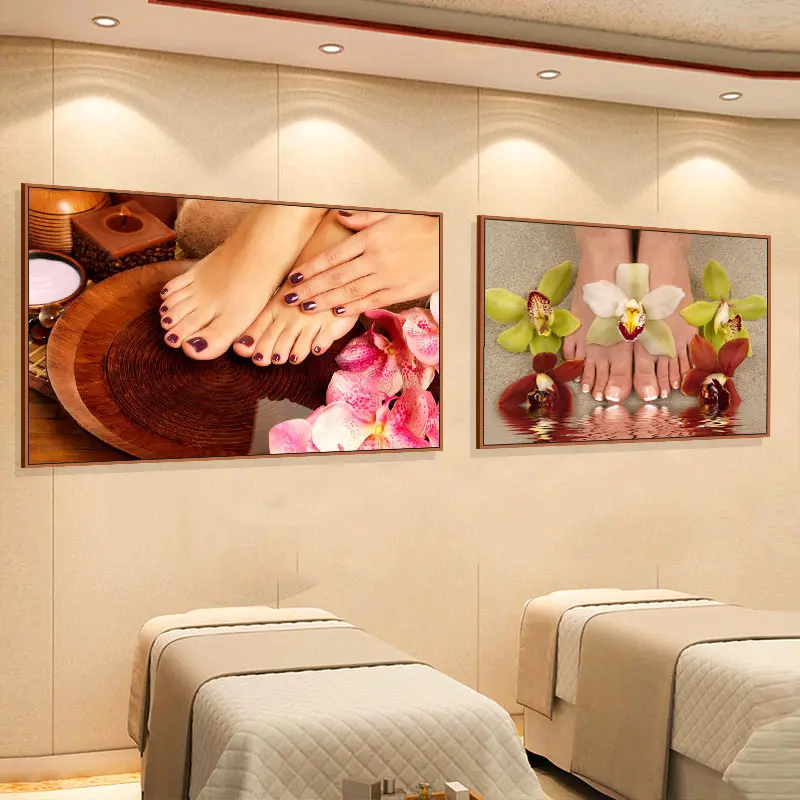Massage Beauty Manicure Salon  Spa Health Foot Posters Pictures Canvas Wall Art Home Decor Paintings for Living Room Decoration