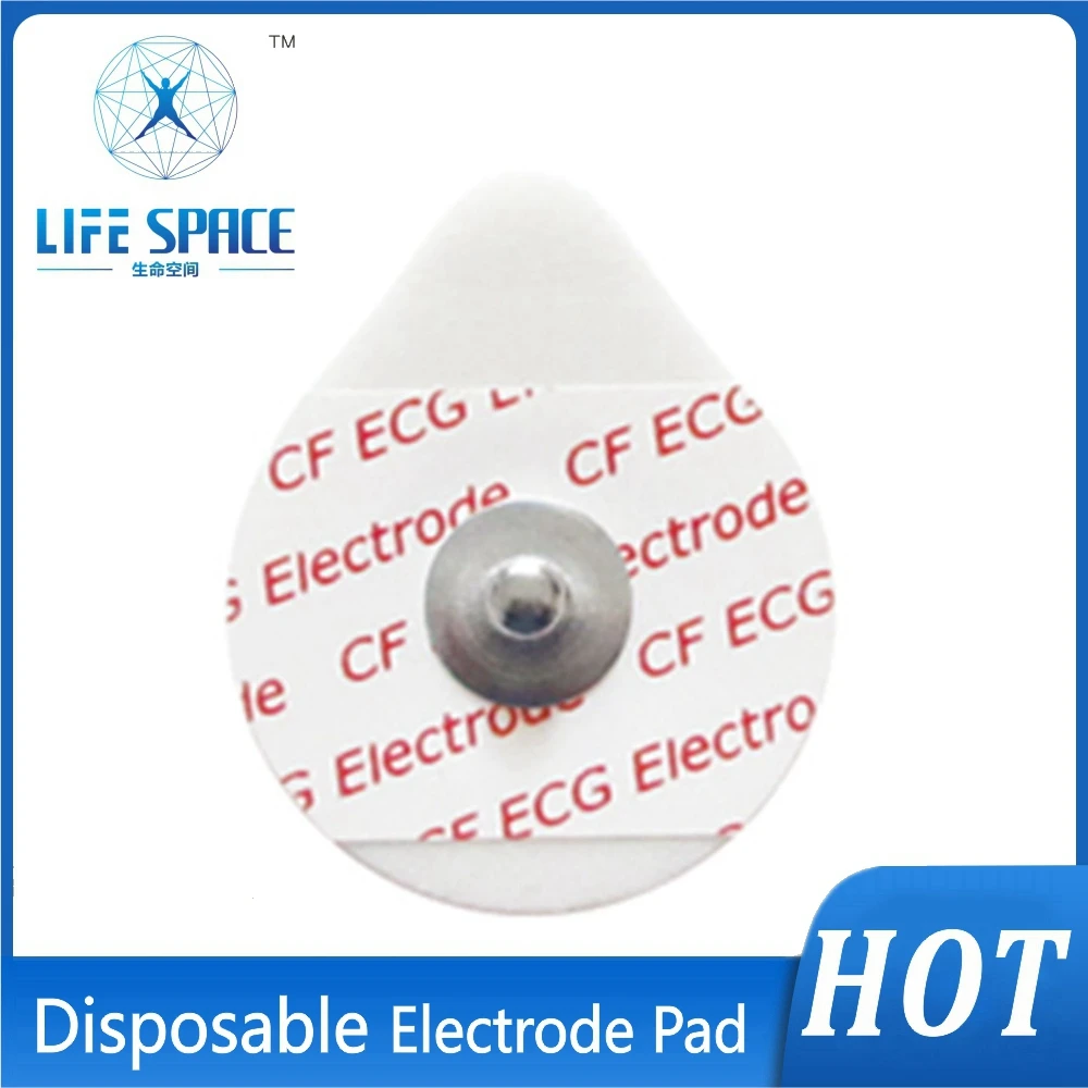 

50pcs Disposable elctroder neonatal elctroder size 30*36mm foma basic button pad with Ag/Agcl for ecg cable connecting