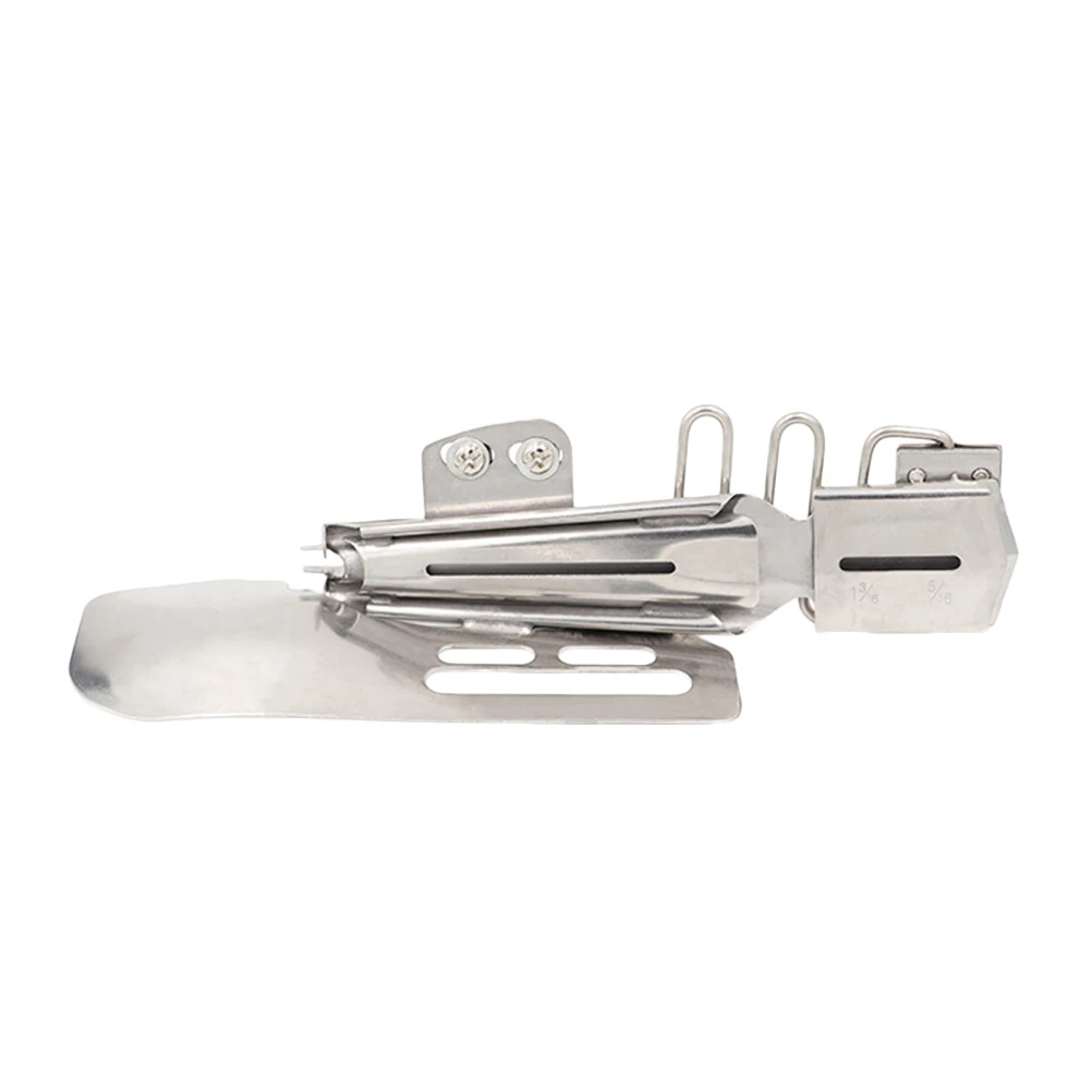 

Double Edging Tube Binder Sewing Machine Binding Feet Stainless Steel Tool Right Angle Overlock Folder Attachment Industrial