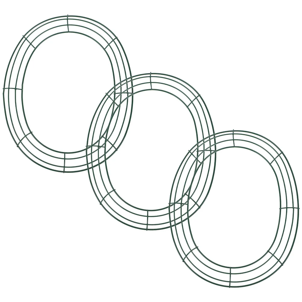 3-delige bloemstuk paaskrans eieren kransen maken hoepel smeedijzeren draad frame vormig rek