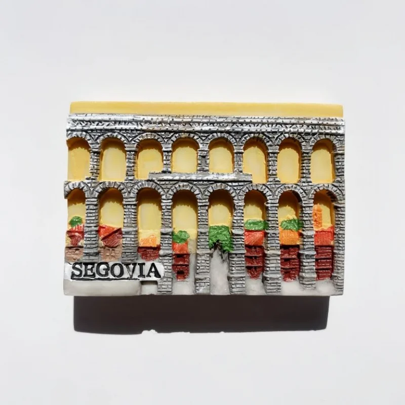 Imán de Refrigerador con Diseño del Canal Antiguo de Segovia, España, Recuerdo Turístico