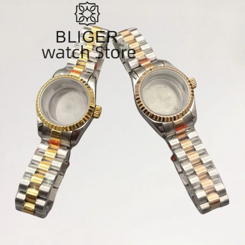 BLIGER 26mm watch case Gold Silver Rose gold Stainless steel case Sapphire glass for NH05 NH06 NH05A NH06A Automatic Movement