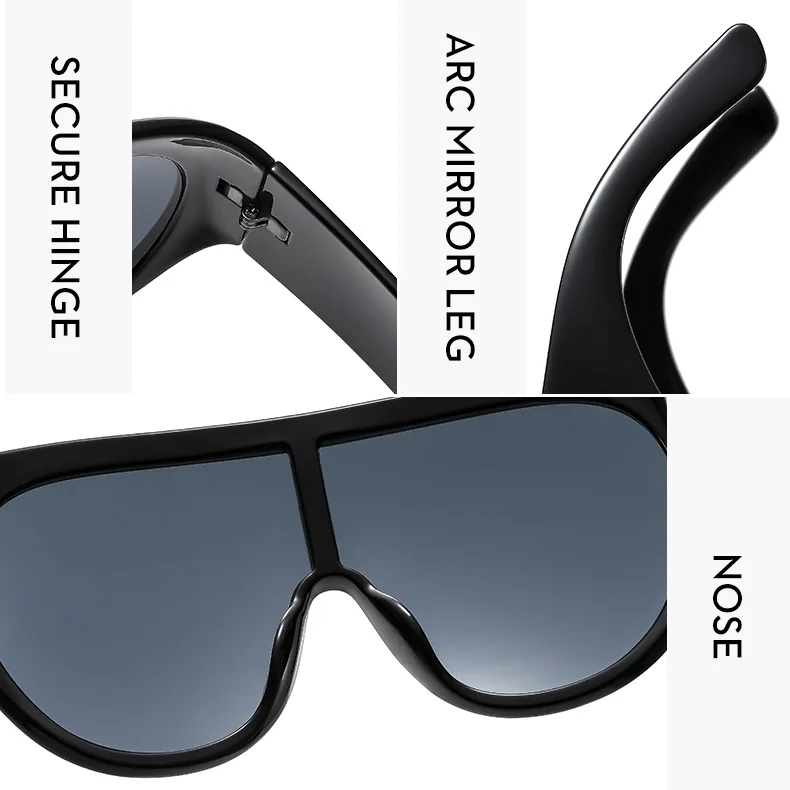 Neue Sport-Sonnenbrille mit übergroßem Rahmen, trendige personalisierte Sonnenbrille für Männer und Frauen, Outdoor-Radsport-Sonnenschutz-Sonnenbrille – Detail 8