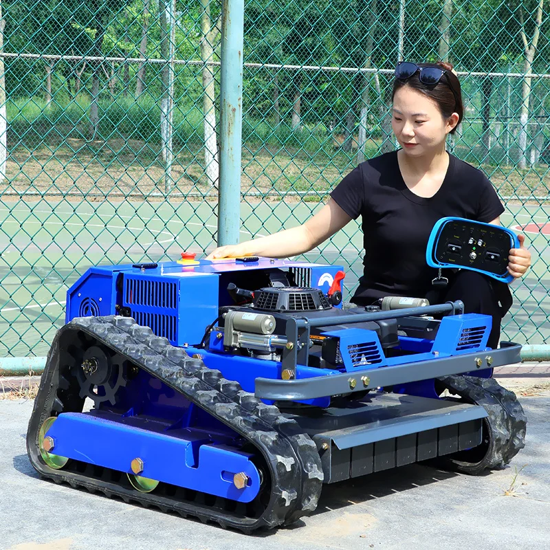 Control remoto inalámbrico personalizado, cortacésped más pequeño con seguimiento, robot para cortar césped, todo terreno, venta directa de fábrica