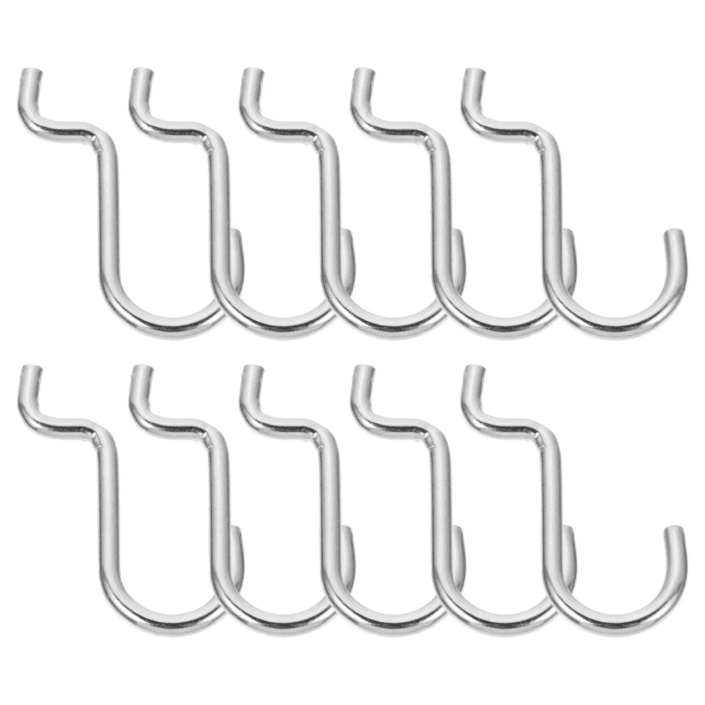 

10 Pcs Pegboard Pegs Home Iron Wire Shelving Hooks For Store Hangers Garage Metal Utility