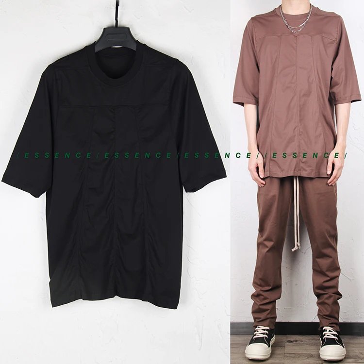 

Rodrk New Men's Slim Fit T-irt ort Sve Geometric Stitching Color k Sle Faion Urban round Ne Tee