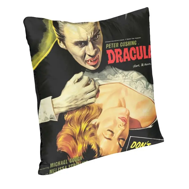 Personalized Dracula Hammer Square Throw Pillow Case Home Decor 3D Double-sided Print Horror Movie Cushion Cover for Living Room