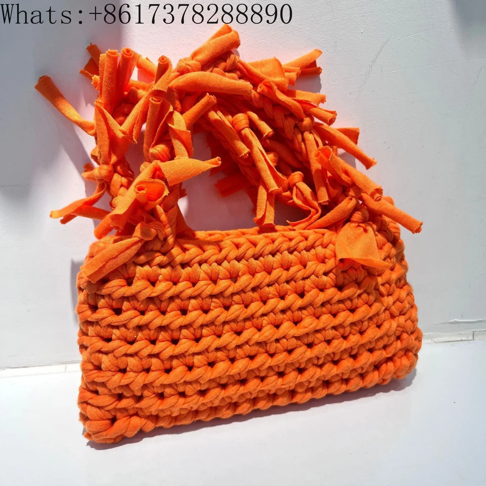 2023 new handmade wool woven bag Hyun-a Kim tassel handbag fashion Joker basket bag