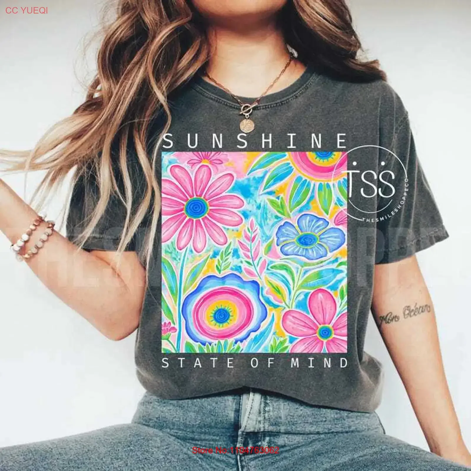 Sunshine State of Mind T Shirt Preppy Beach Trendy Summer Aesthetic Top vintage Washed fashion Comfortable Unisex Versatile