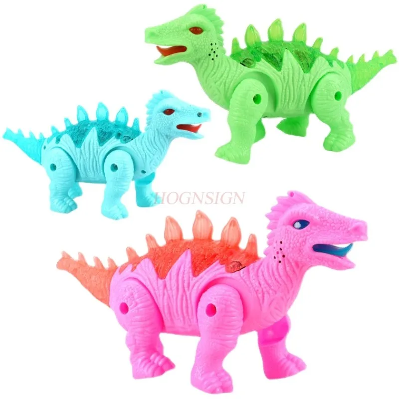 Electric Rope Dinosaur with Light Concert Running Cartoon Cable Cute Doll Dinosaur Boy and Girl Puzzle Toy