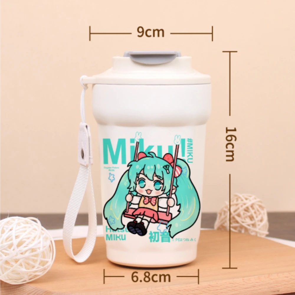 Genuine Original Hatsune Miku Around Miku Valley Original Homage Cute Stainless Steel Insulation Cup Coffee Mug Milk Cups