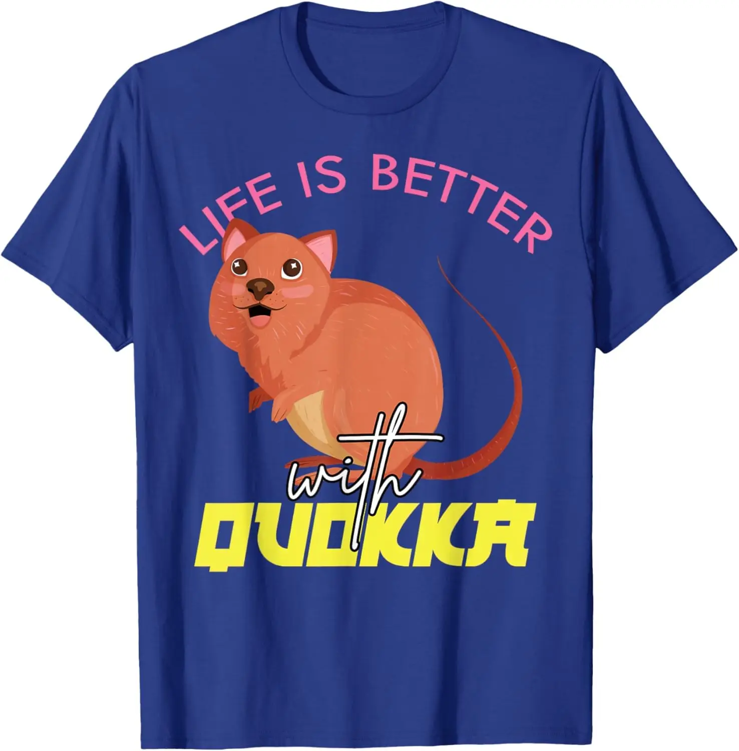 Cute Australian Animal Life Is Better With Quokka T-Shirt Unisex T-shirts For Men Women Summer Tees Cotton Luxury Brand