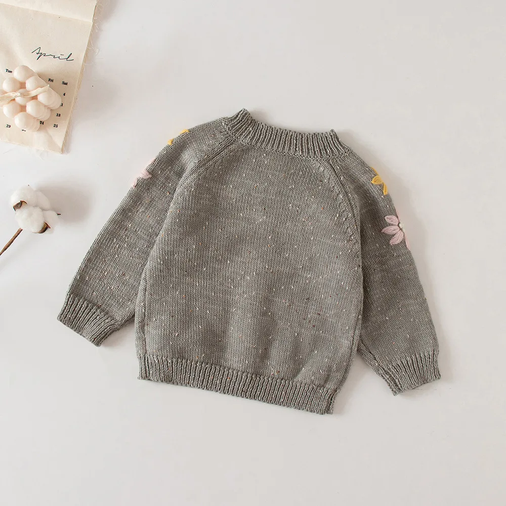 2025 Spring and Autumn Clothing Infants Boys and Girls Children's Flowers Hand Hooks Embroidered Cotton Long-sleeved Jacket