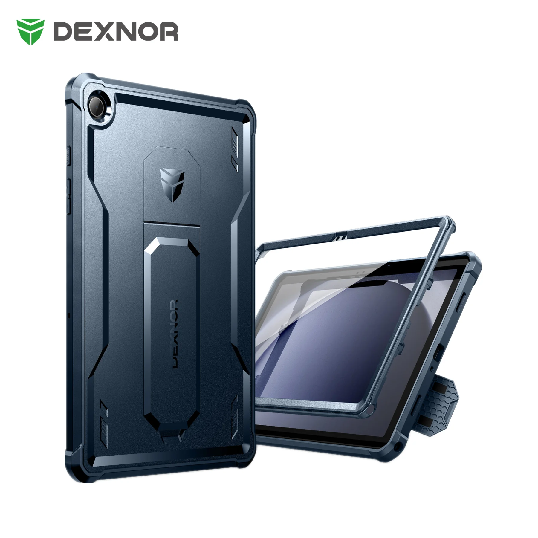 Dexnor For Samsung Galaxy Tab A9 Plus Case holder Heavy Duty Shockproof Full Body Protective Case With Built in Screen Protector