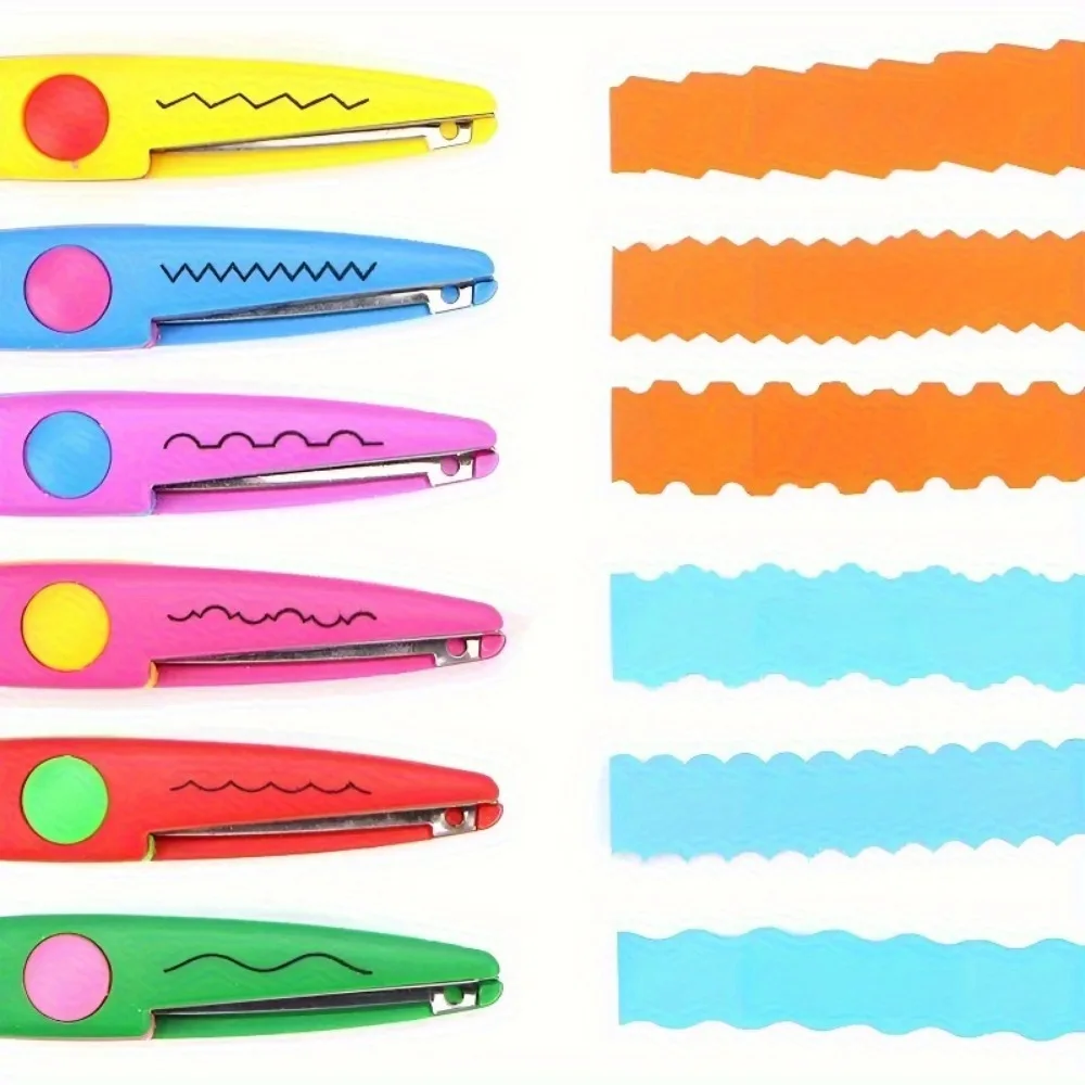 Dekoratives Scheren-Set mit 6 Mustern, 12,7 cm große sichere Bastelscheren für Scrapbooking, Fotos und DIY-Projekte