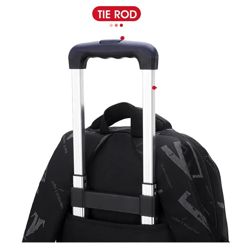 Elementary Trolley Backpack Senior High School Rolling Carry-on Luggage Book Bag with Wheels Bagpack for Teens Bolsa Masculina