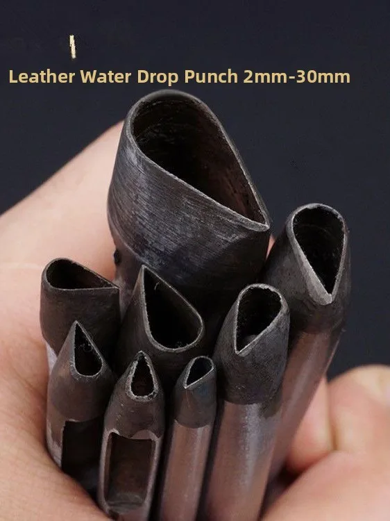 Handmade DIY Tool Commas Shape Punch for Leather Embossing Irregular Pattern Waterdrop Shape Leather Tool Handcraft Punch