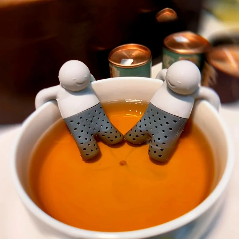 Tea Brewing Little Man/Abstract Bitter Tea Mr.Tea Water Filter/Office Lazy Person's Tea Brewing Gadget/Tea Separation Prank Item
